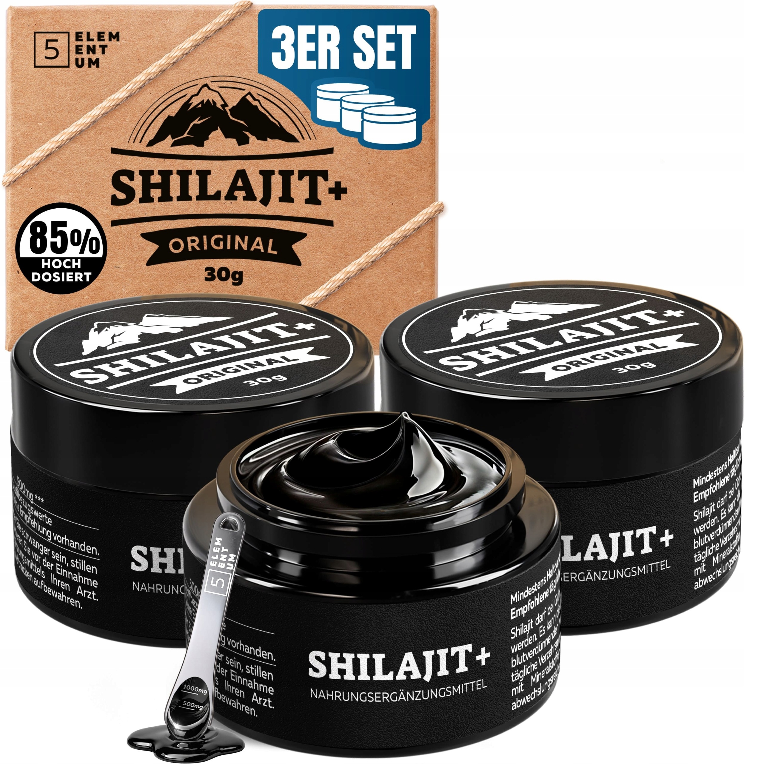 Shilajit Żywica Mumio 90 g Bez Dodatków Wysokie Stężenie Naturalna Pasta