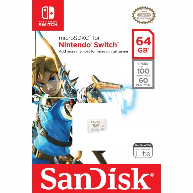 

Sandisk Nintendo Switch micro Sd XC 64 Gb V30 A1