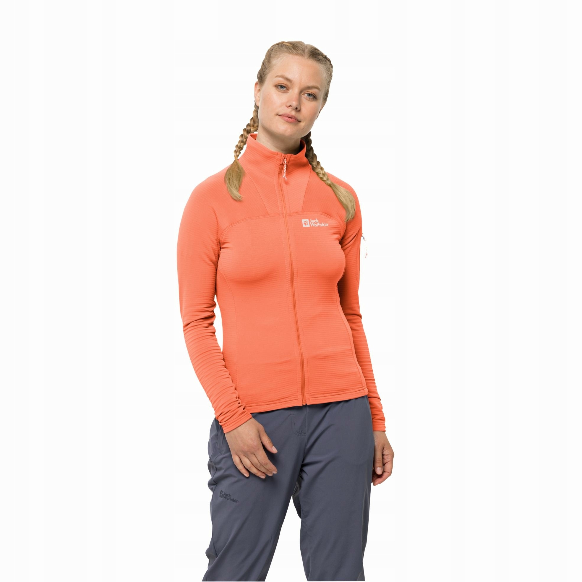 Damska bluza polarowa Jack Wolfskin Prelight Fz W digital orange Xs