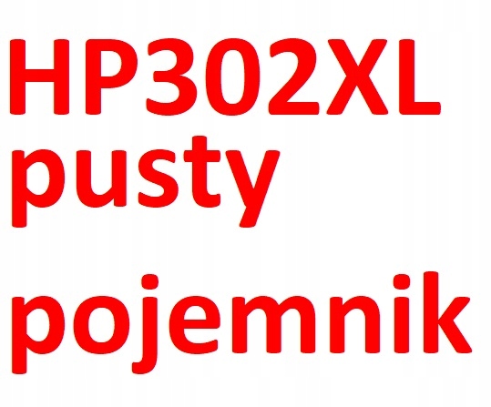 oryginalny tusz HP 302 XL pusty pojemnik F6U68AE