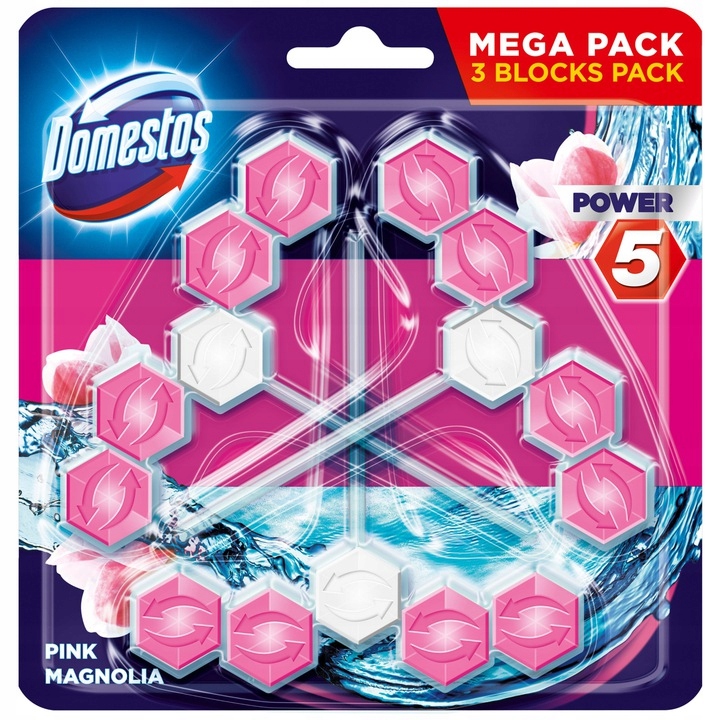 

Domestos Power5 3x Kostka Wc zawieszka 3x55 pink