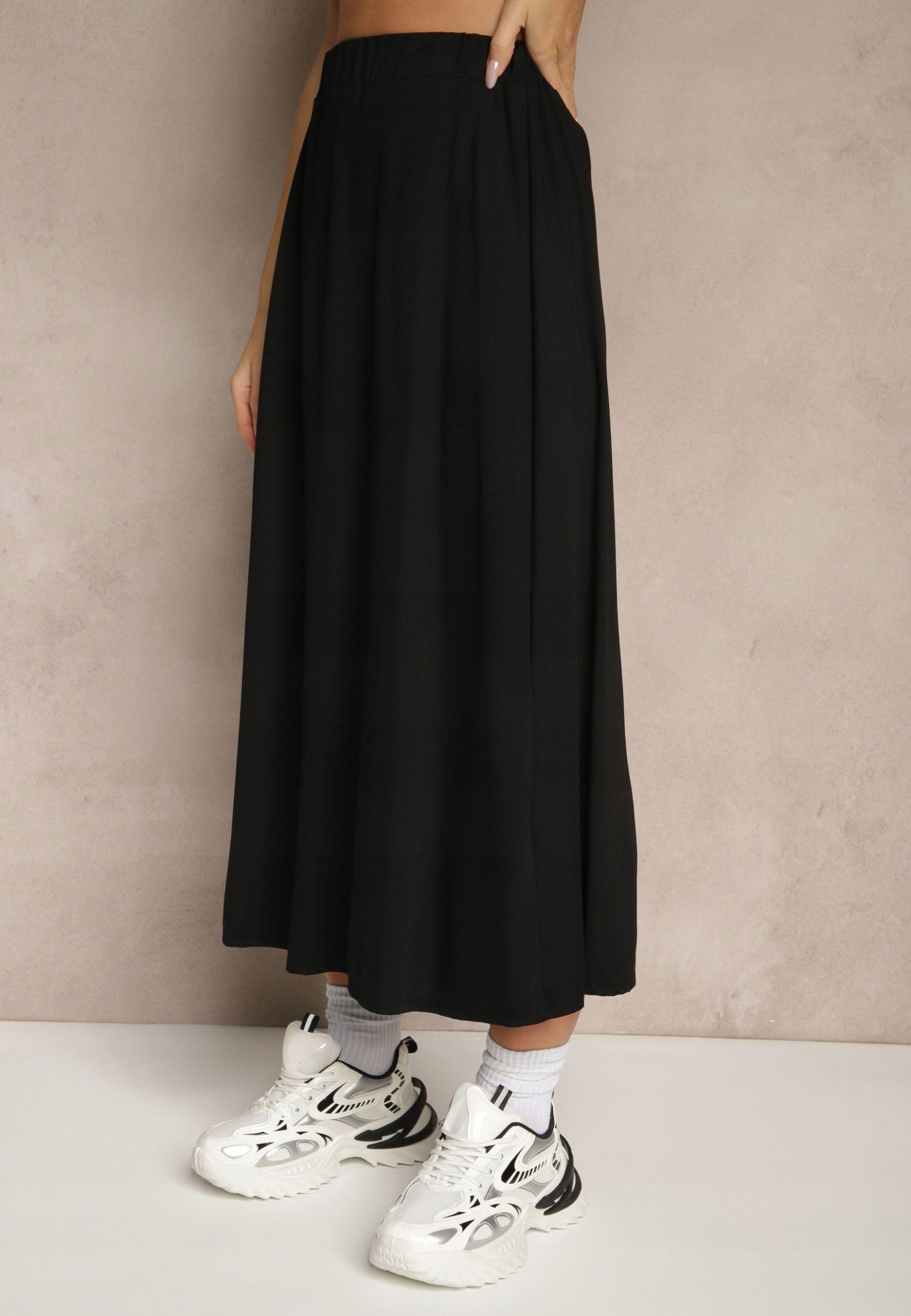 Černý letní komplet s viskózou Chic Minimalistický Casual Renee S/m