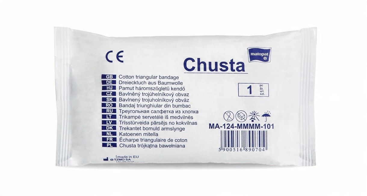 

Chusta trójkątna, bawełniana 134x95x95cm