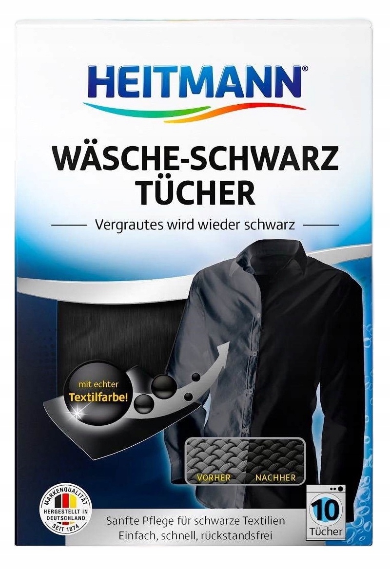 

Chusteczki Przywracające Czerń Heitmann 10 szt.
