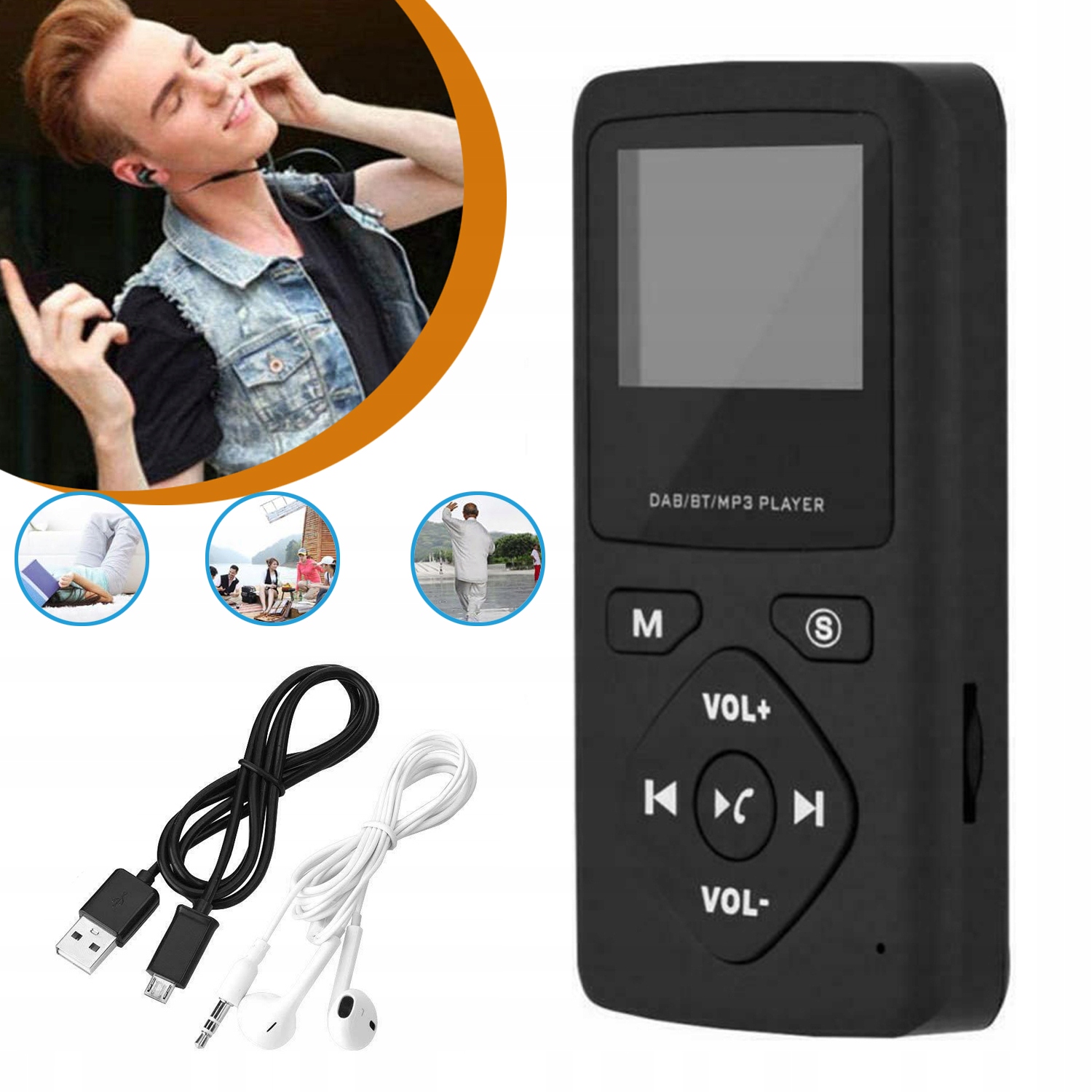 KIESZONKOWE RADIO CYFROWE DAB/DAB+I FM, PRZENOŚNE OSOBISTE MINI RADIO DAB