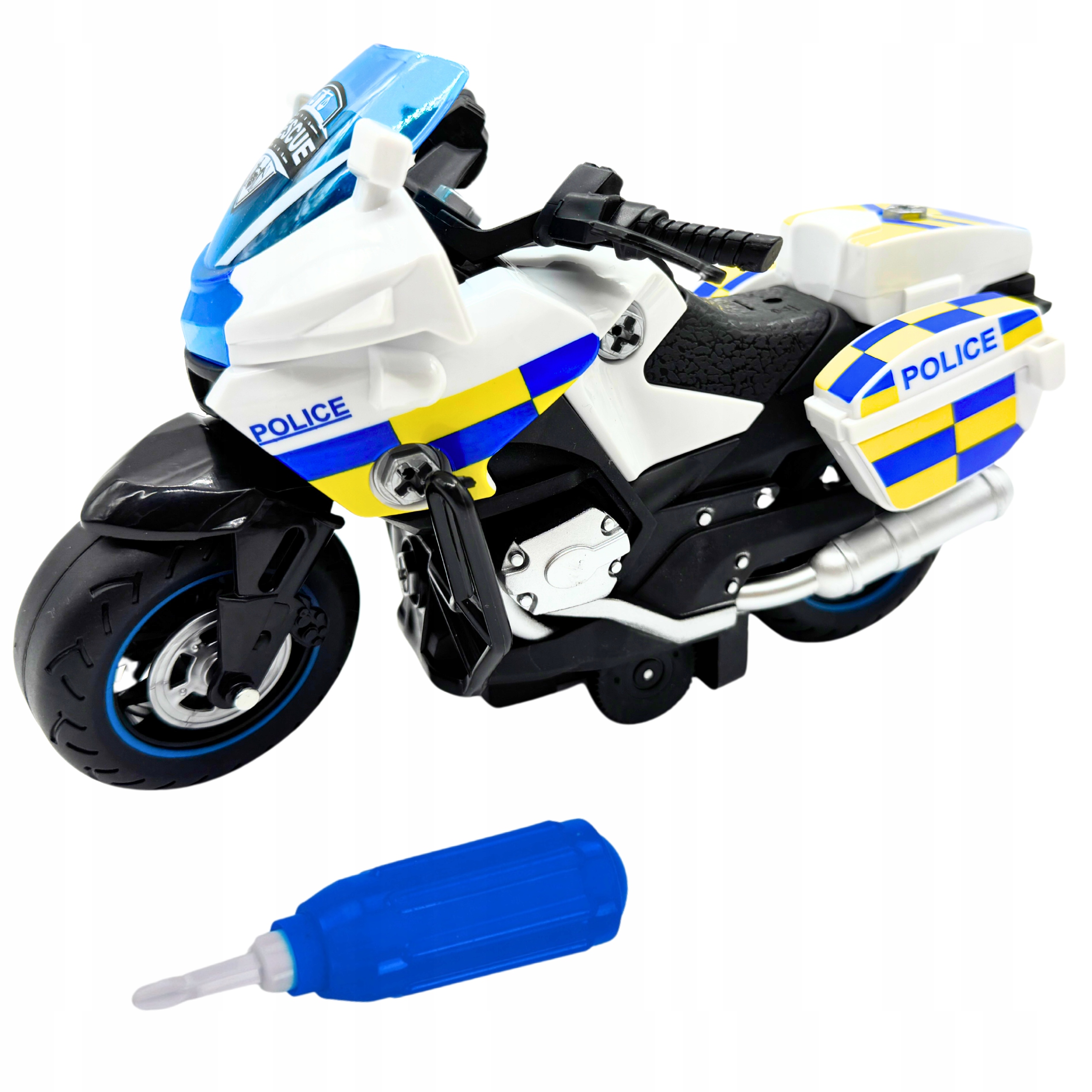 MOTOCYKL POLICYJNY światła, dźwięki NAPĘD motor POLICJA 30 cm EAN (GTIN) 5905679466964