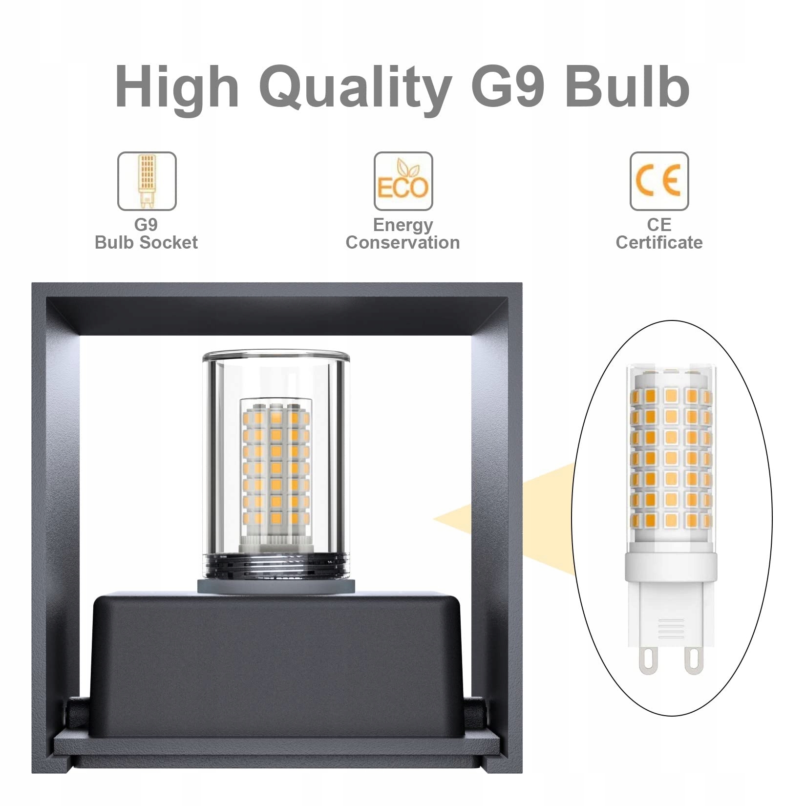 KLIGHTEN Zestaw 4 Nowoczesne Lampy Ścienne Zewnętrzne IP54 9W 3000K — miniatura 2