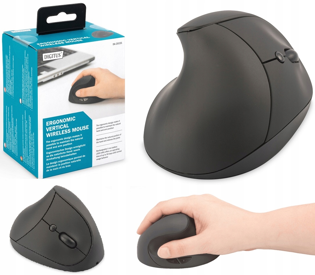 

Digitus Mysz Myszka Ergonomiczna Bezprzewodowa Usb