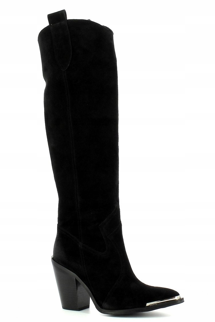 Carinii B7594 Klasické Kožené Kozačky Černé 37