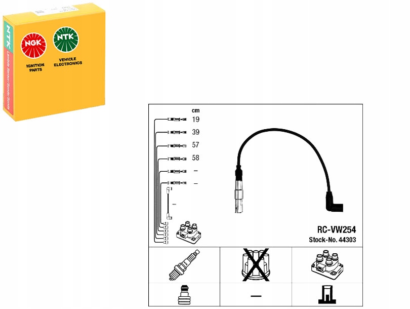 NGK44303/SERW - NGK провода зажигания AUDI A3 1.6 (8L1)