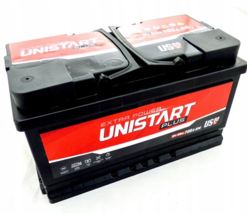 AKUMULATOR 80AH 700A P+ Long Life UNISTART PLUS