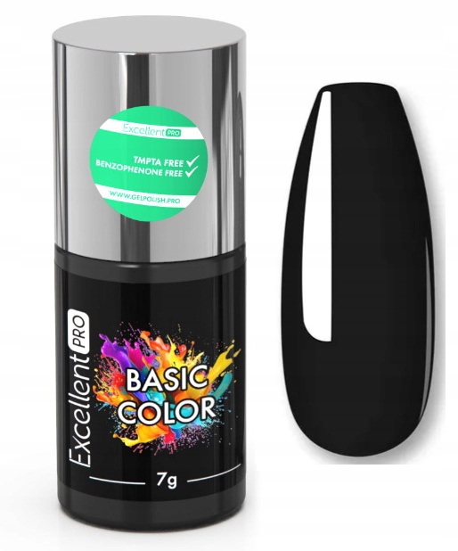 LAKIER HYBRYDOWY EXCELLENT Pro Basic Color 7g 045 CZARNY