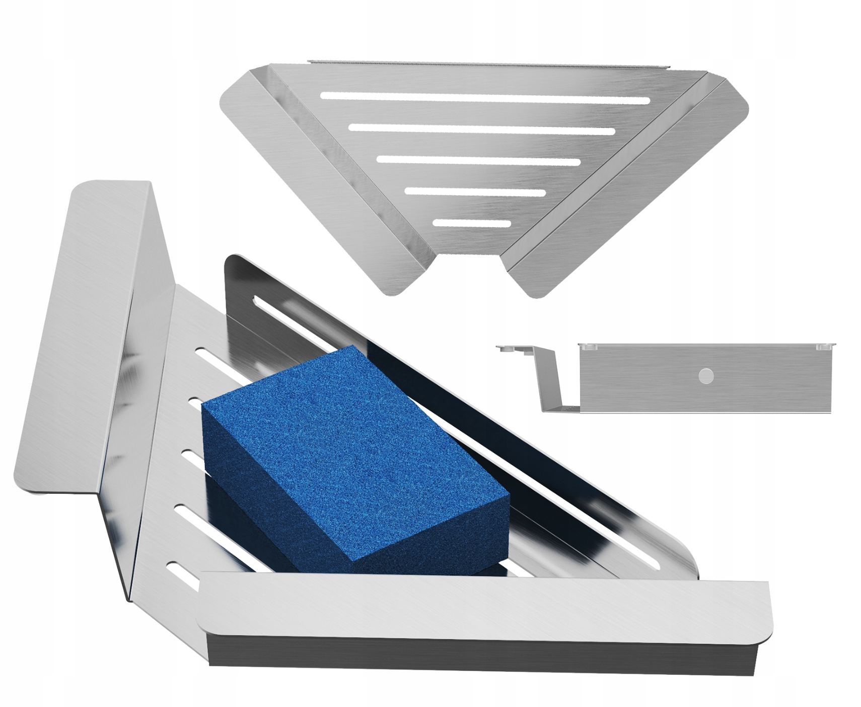 Vložka Držák Na Houbičku Na Mytí Nádobí Rohový Věšák Záchod Ocel Chrom