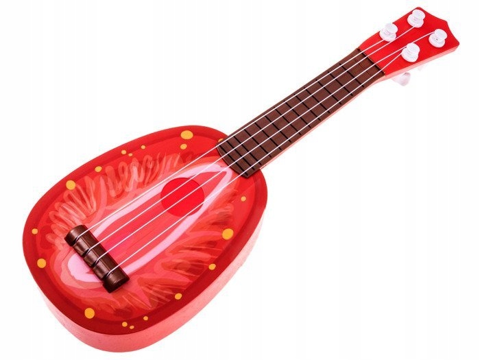 OWOCOWA GITARA UKULELE `GITARKA DLA DZIECI ANANAS... Marka Degras