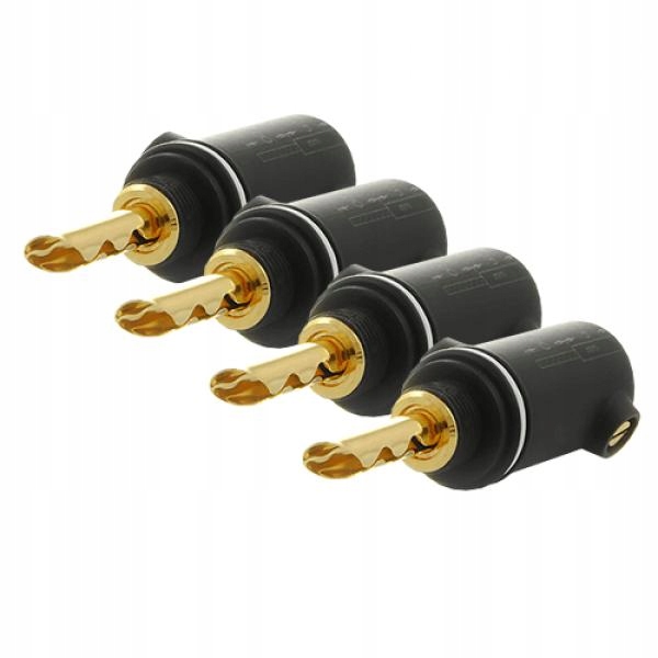 Reproduktorový konektor banánový KaCsa Ag 24k 4 ks