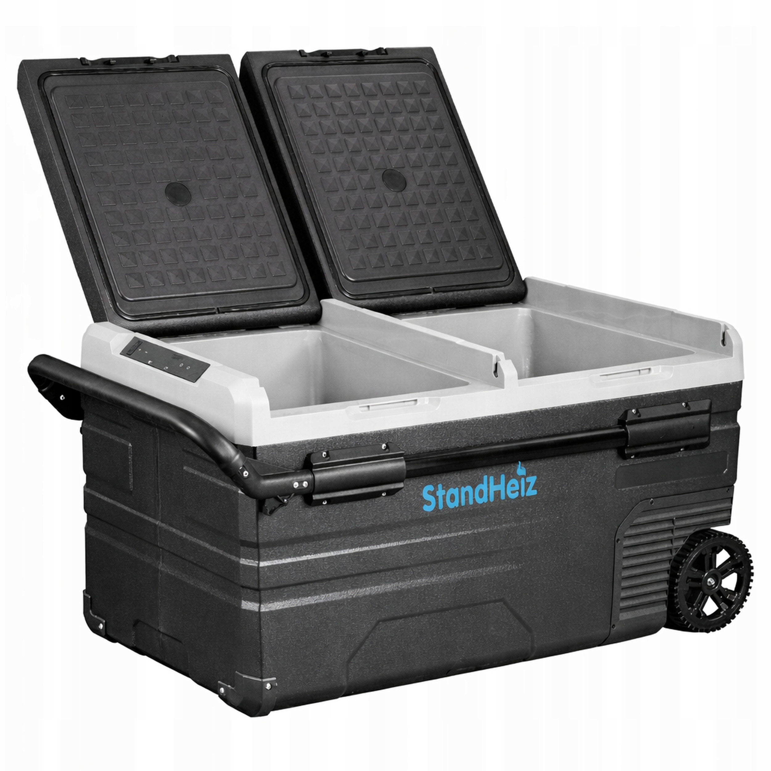 Lodówka Kompresorowa Przenośna 75L Turystyczna 80W 12V 24V 230V Czarna