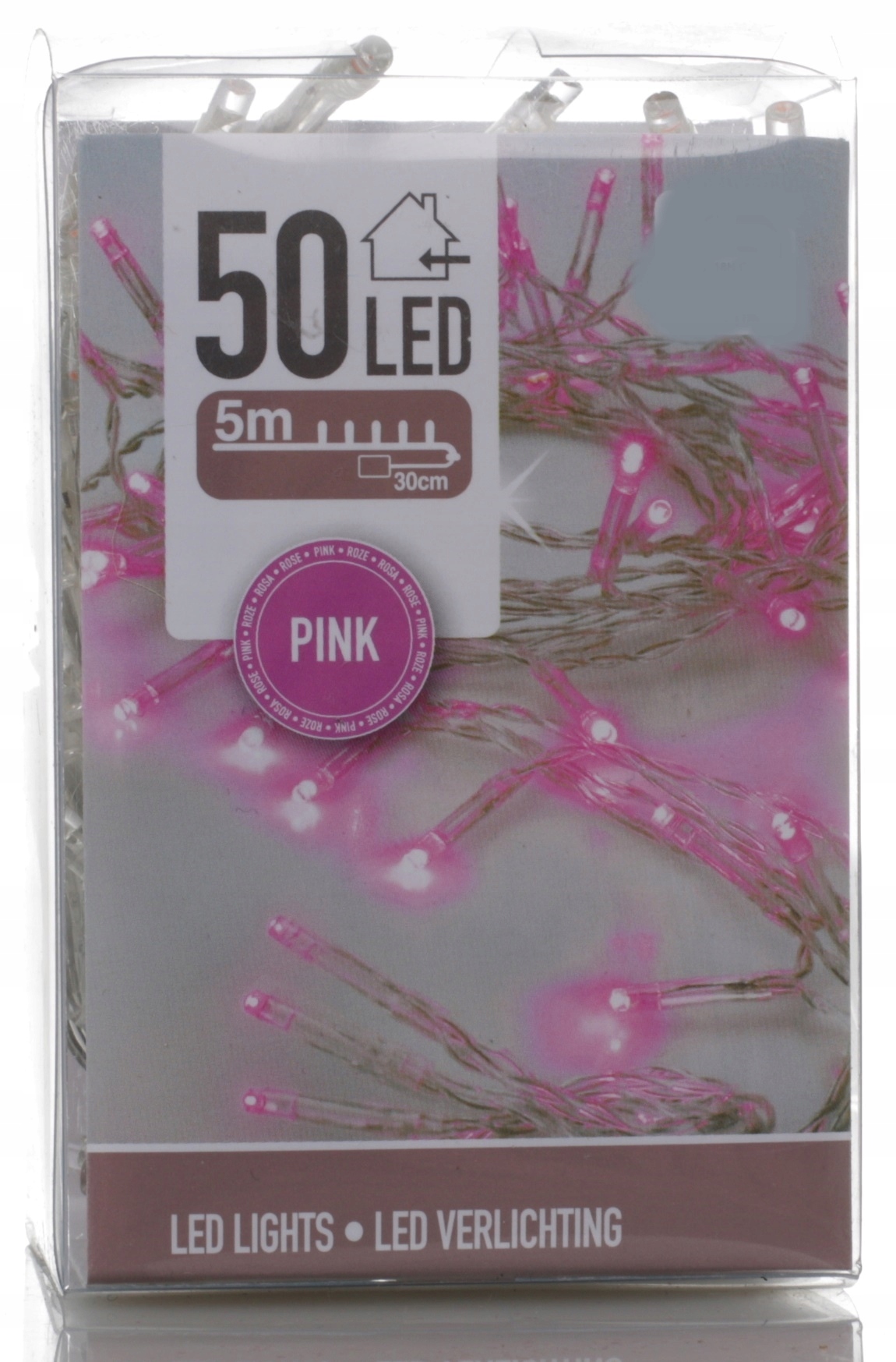 

Różowe lampki na baterie 5m 50LED intensywne