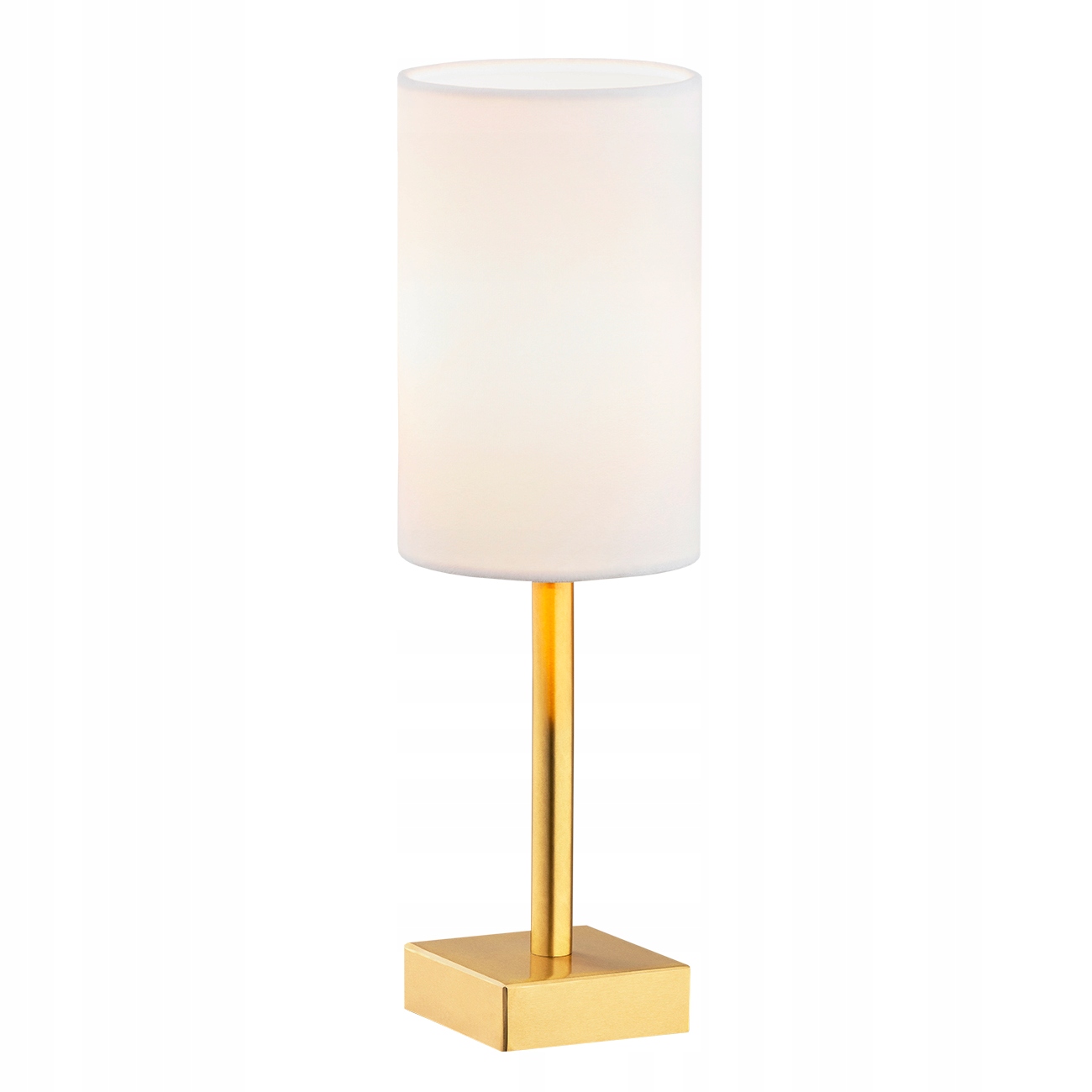 Lampa Stołowa Glamour Biały Welur Mosiądz E14 Abruzzo Argon