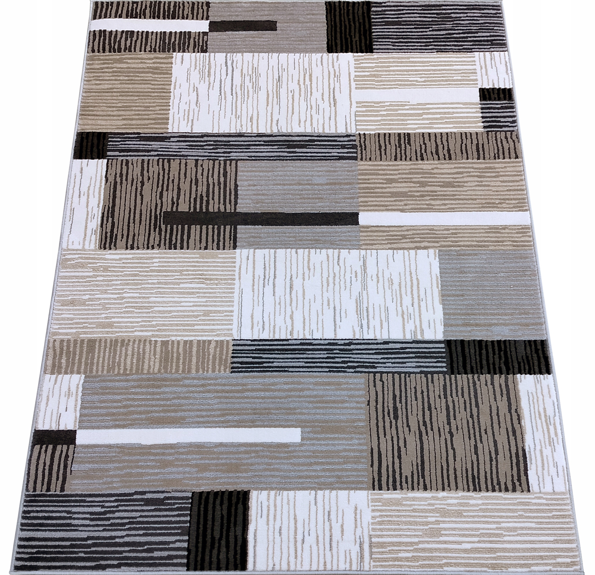 Koberec 240x330 Moderný Do Obývačky Tkaná Šedá Béžová Geometrická