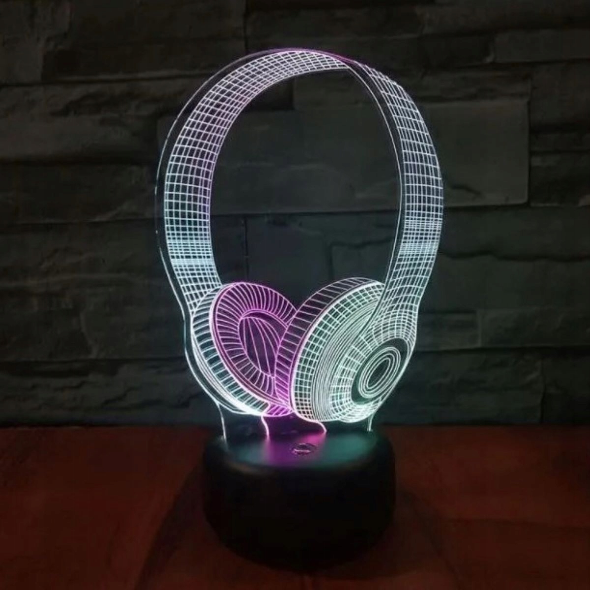 

Lampka Nocna 3D Led Słuchawki Z Pilotem