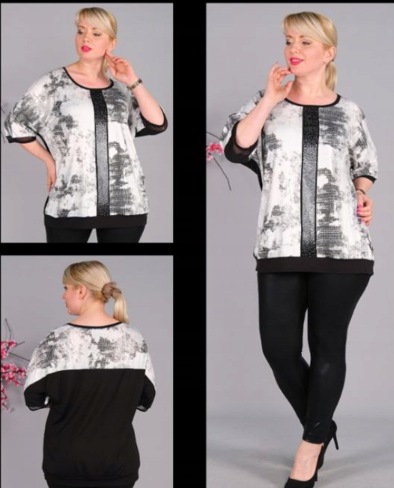 New Luizza Elegantní Tunika Halenka Premium Turecko 44/46