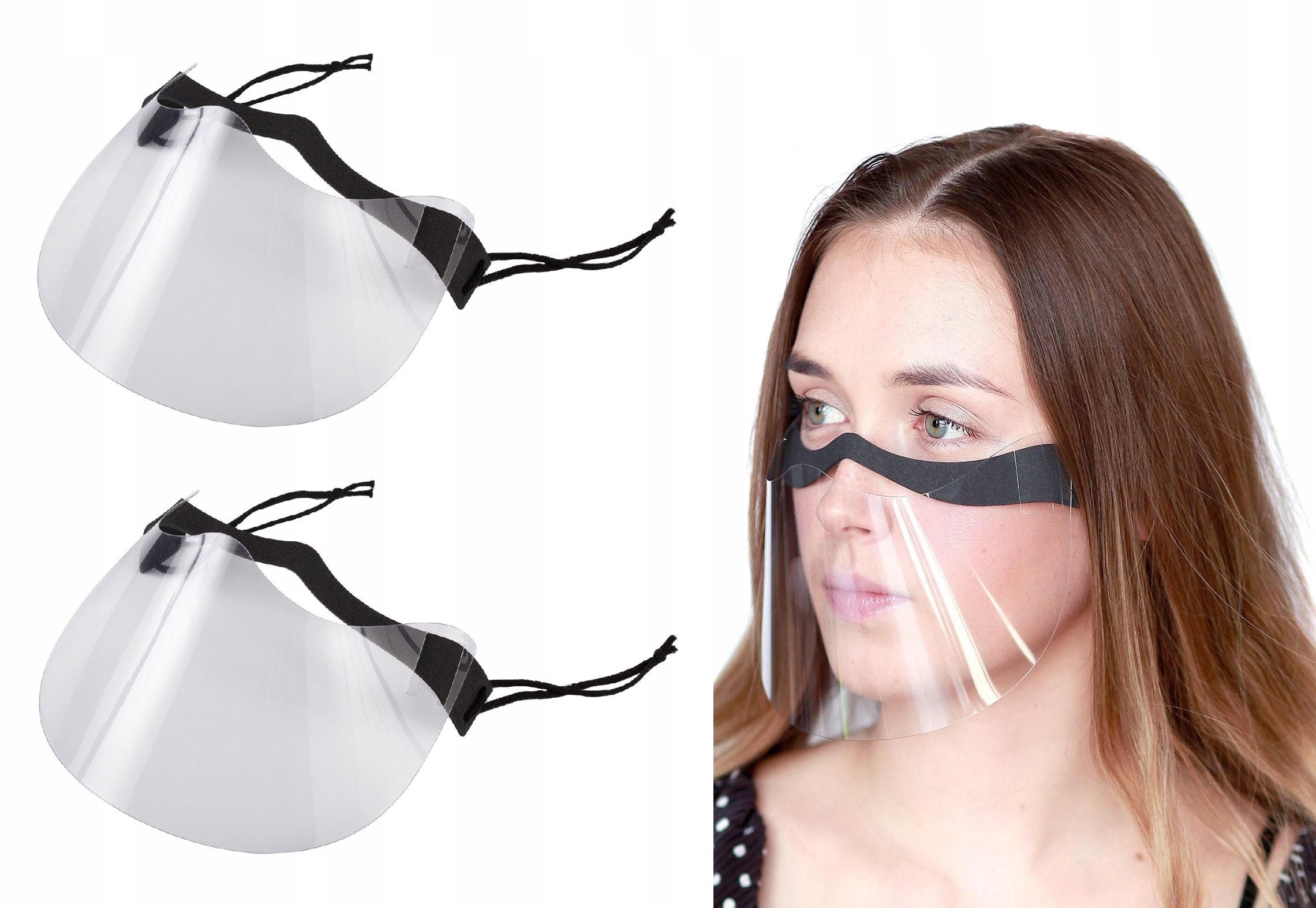 MINI PRZYŁBICA OCHRONNA MASKA MASECZKA NOS USTA x2