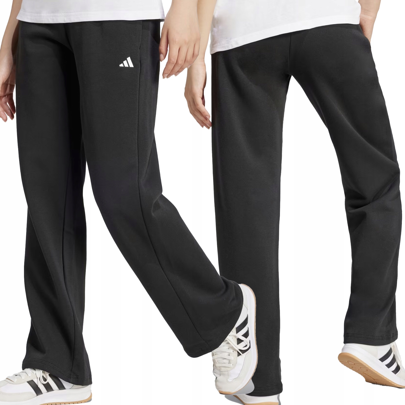 Adidas spodnie dresowe damskie czarne dresy prosta nogawka JC5921 S