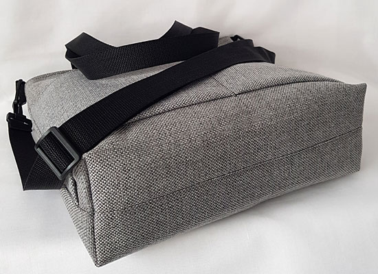 TOREBKA DAMSKA Z KIESZENIĄ W KWIATY WOREK LEN Model LISTONOSZKA