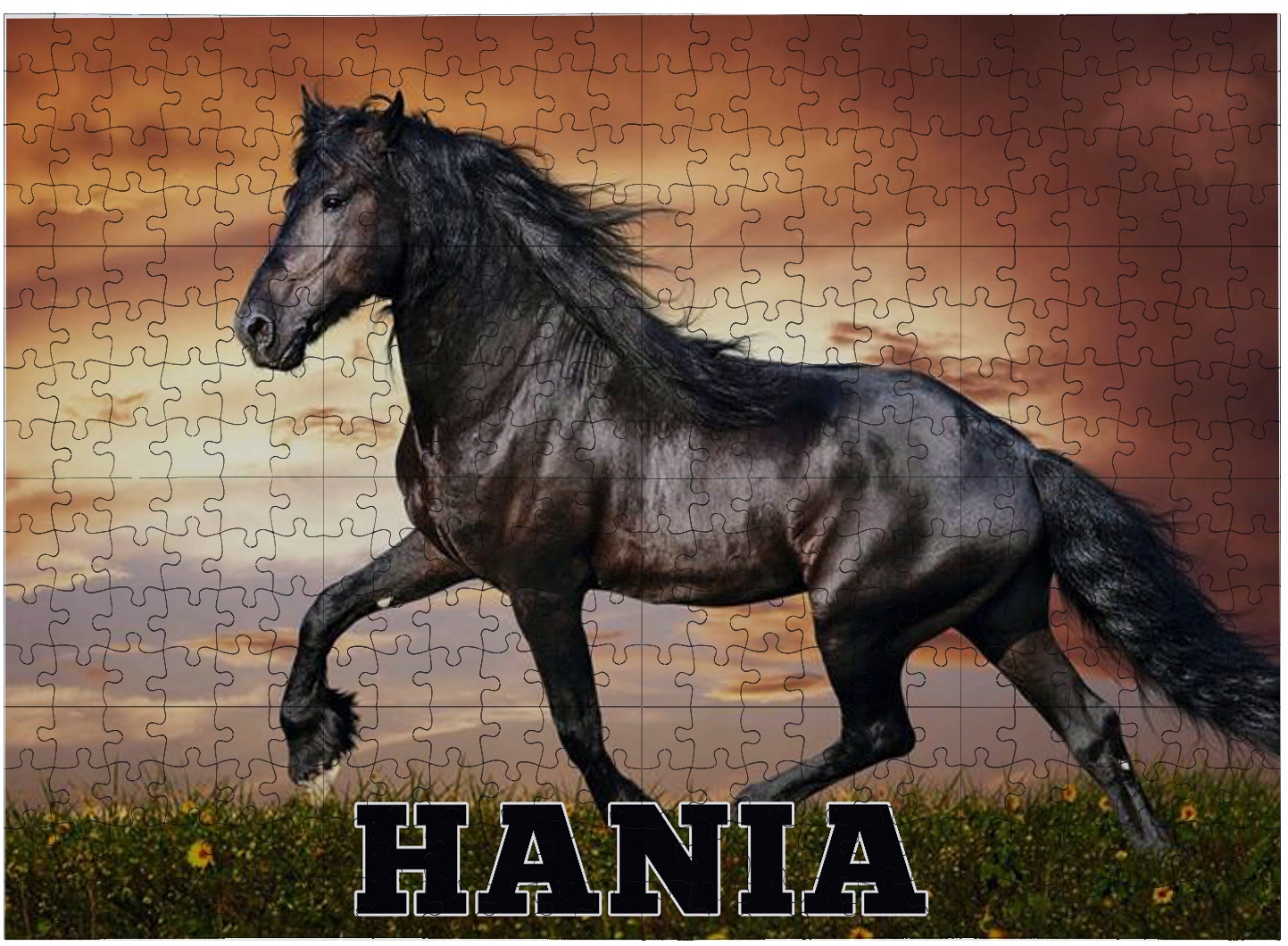 

Puzzle Koń Konie 70 Elementów+imię Dziecko