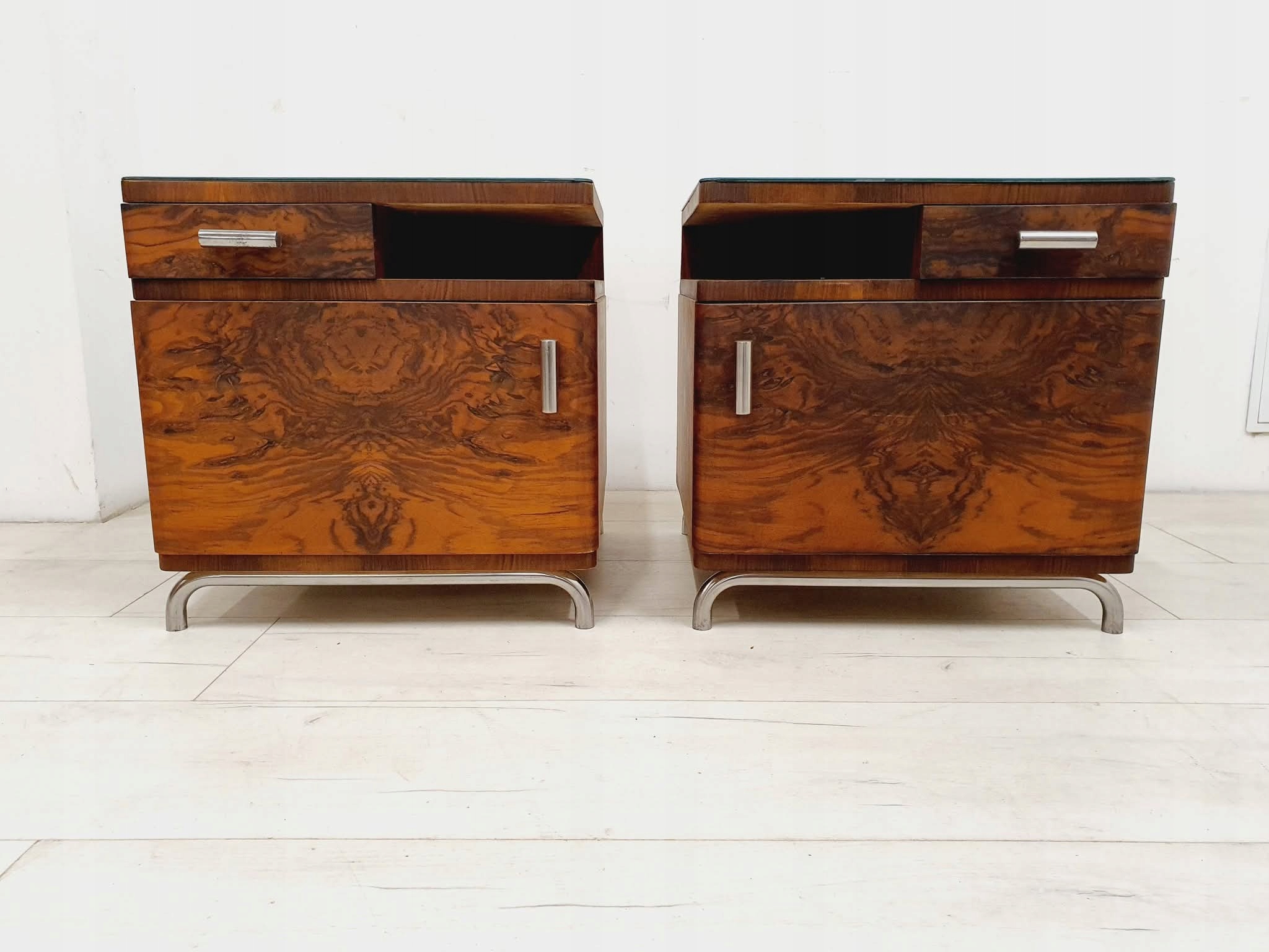 SZAFKI NOCNE ART DECO BAUHAUS ROBERT ŚLEZAK CHROM