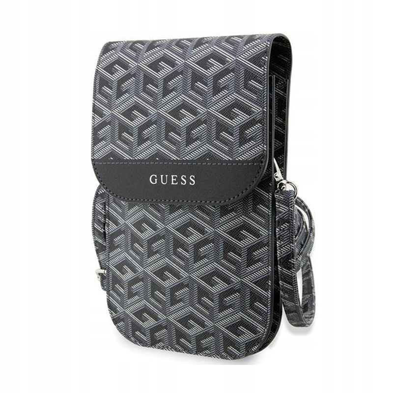 Guess GCube Stripe Phone Bag Přihrádka na smartphone (černá)