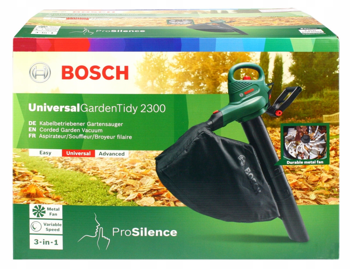 ODKURZACZ OGRODOWY DMUCHAWA DO LIŚCI UNIVERSALGARDENTIDY 2300 BOSCH Moc 2300 W
