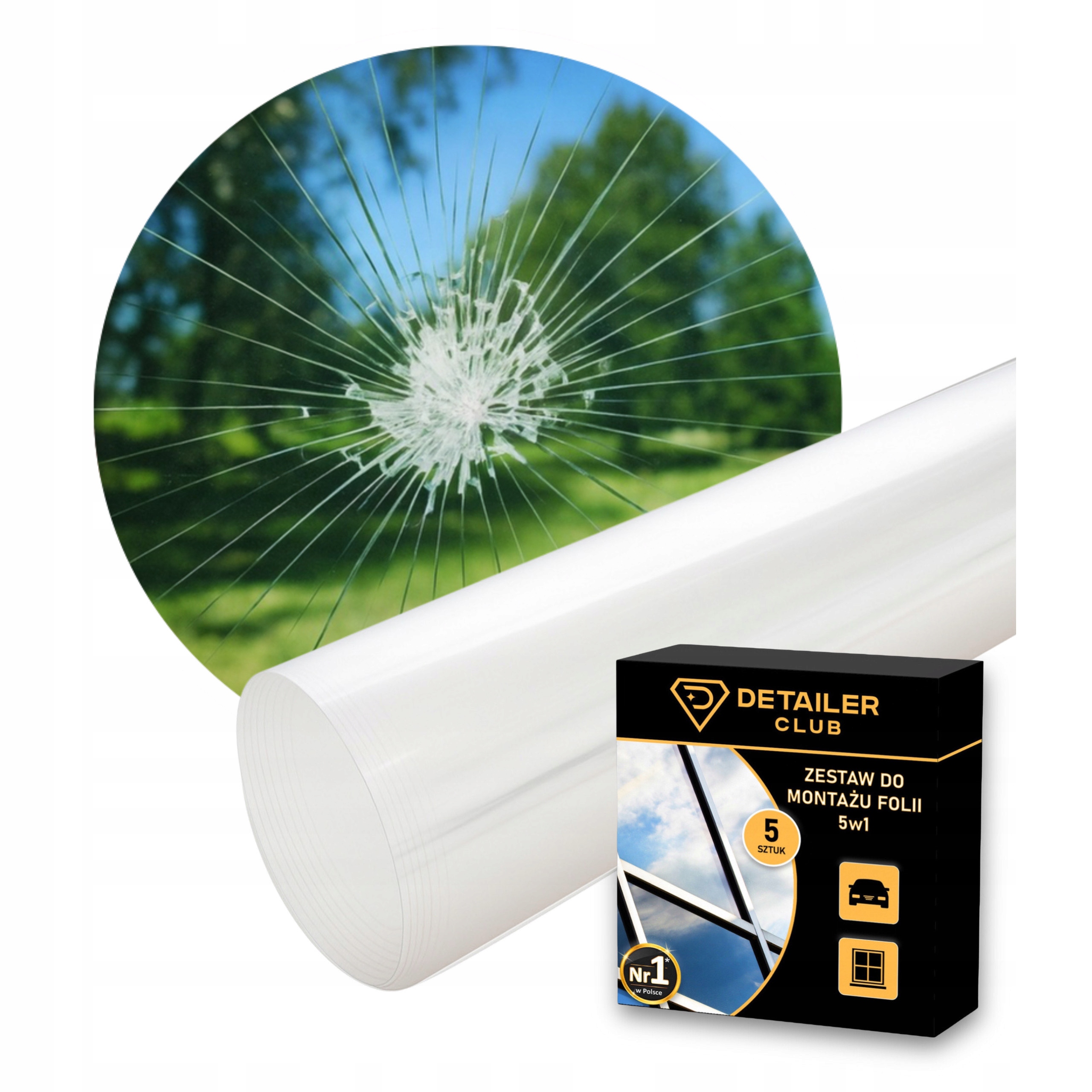 Bezpečnostní Fólie proti vloupání P1,1B1, ochranná, silná, pevná, 10 m x 152 cm