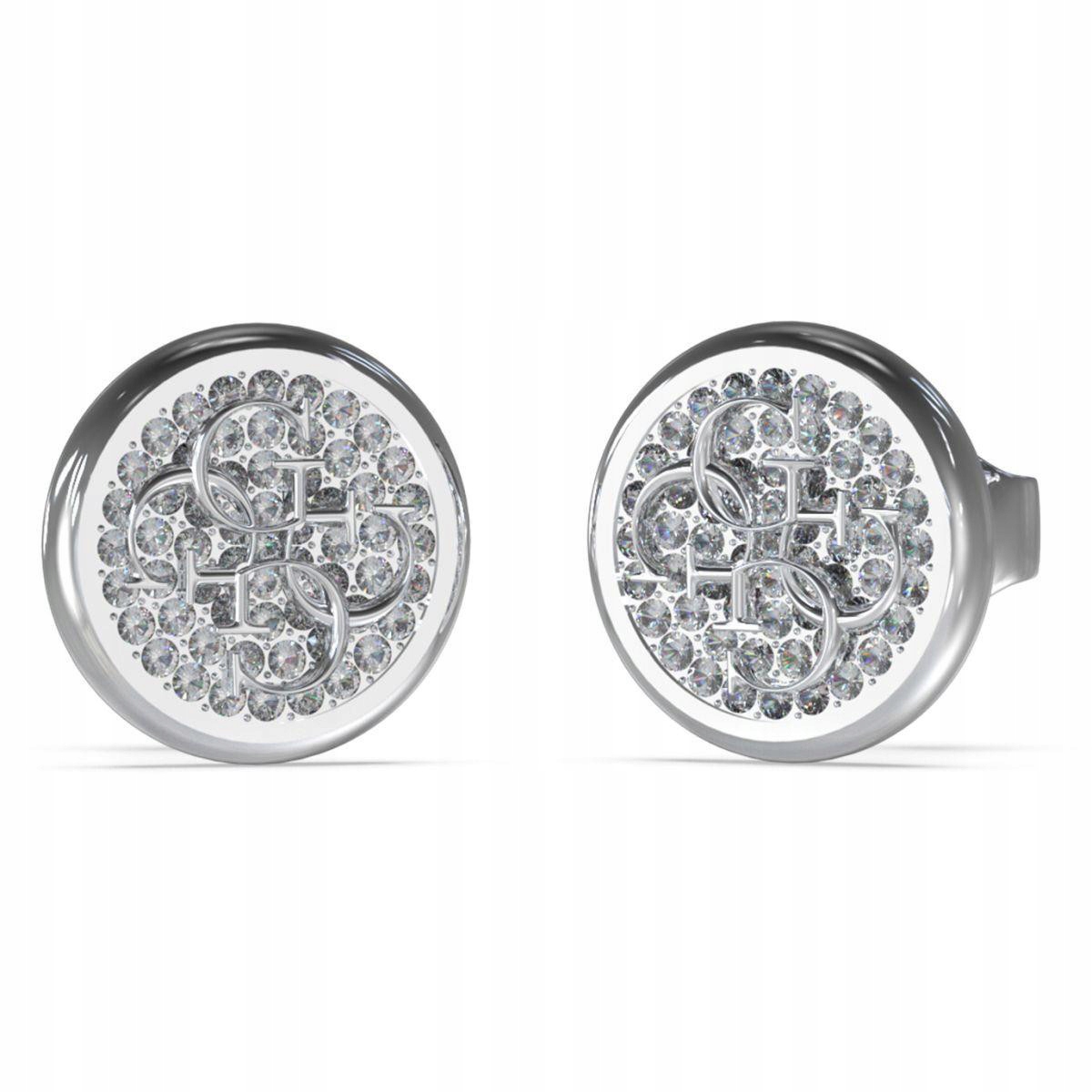 Dámské Náušnice Guess stříbrné se zirkon