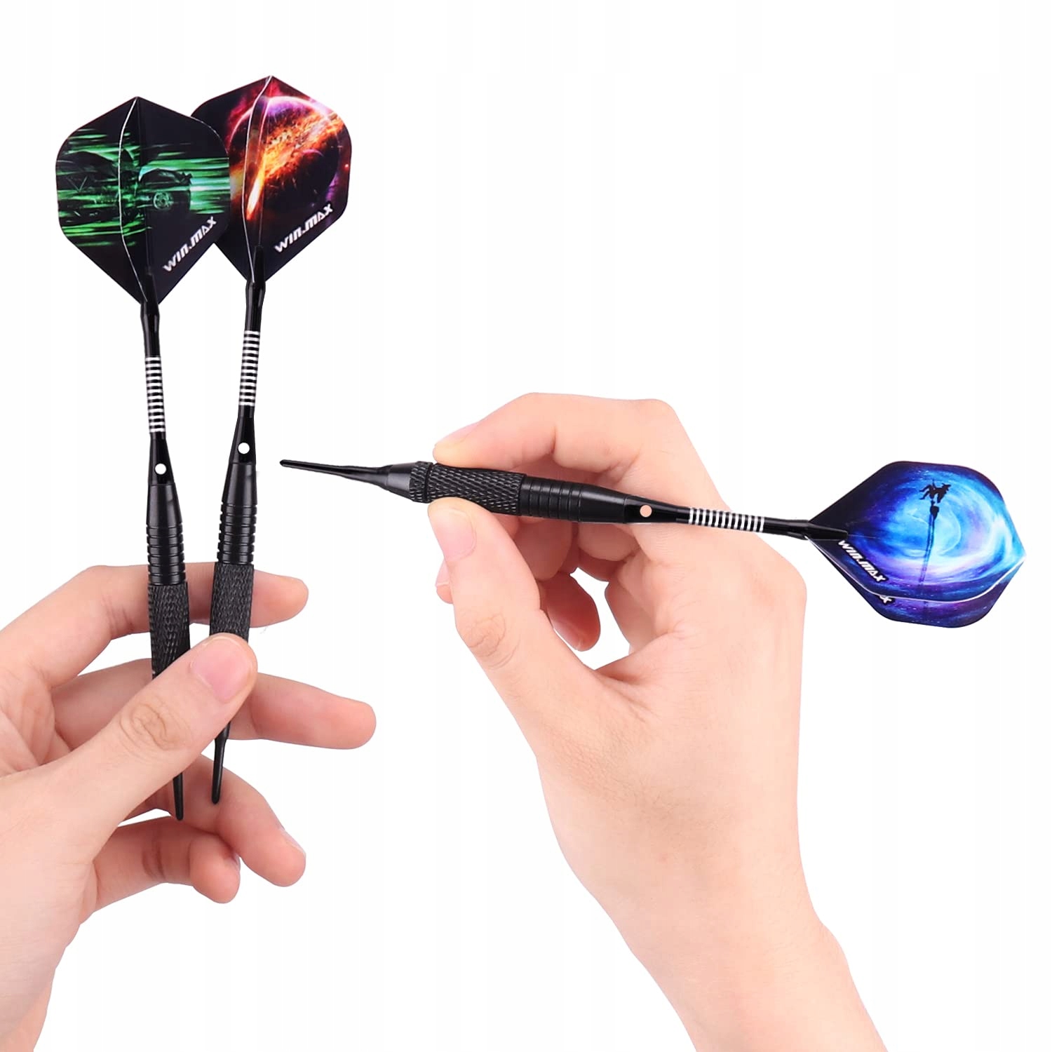 WINMAX Zestaw 12 Rzutków Plastikowe Groty Do Elektronicznej Tarczy 18g — miniatura 7