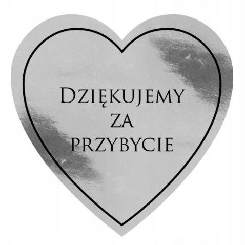 

Naklejki Srebrne wesele Dziękujemy Za Przyby serca