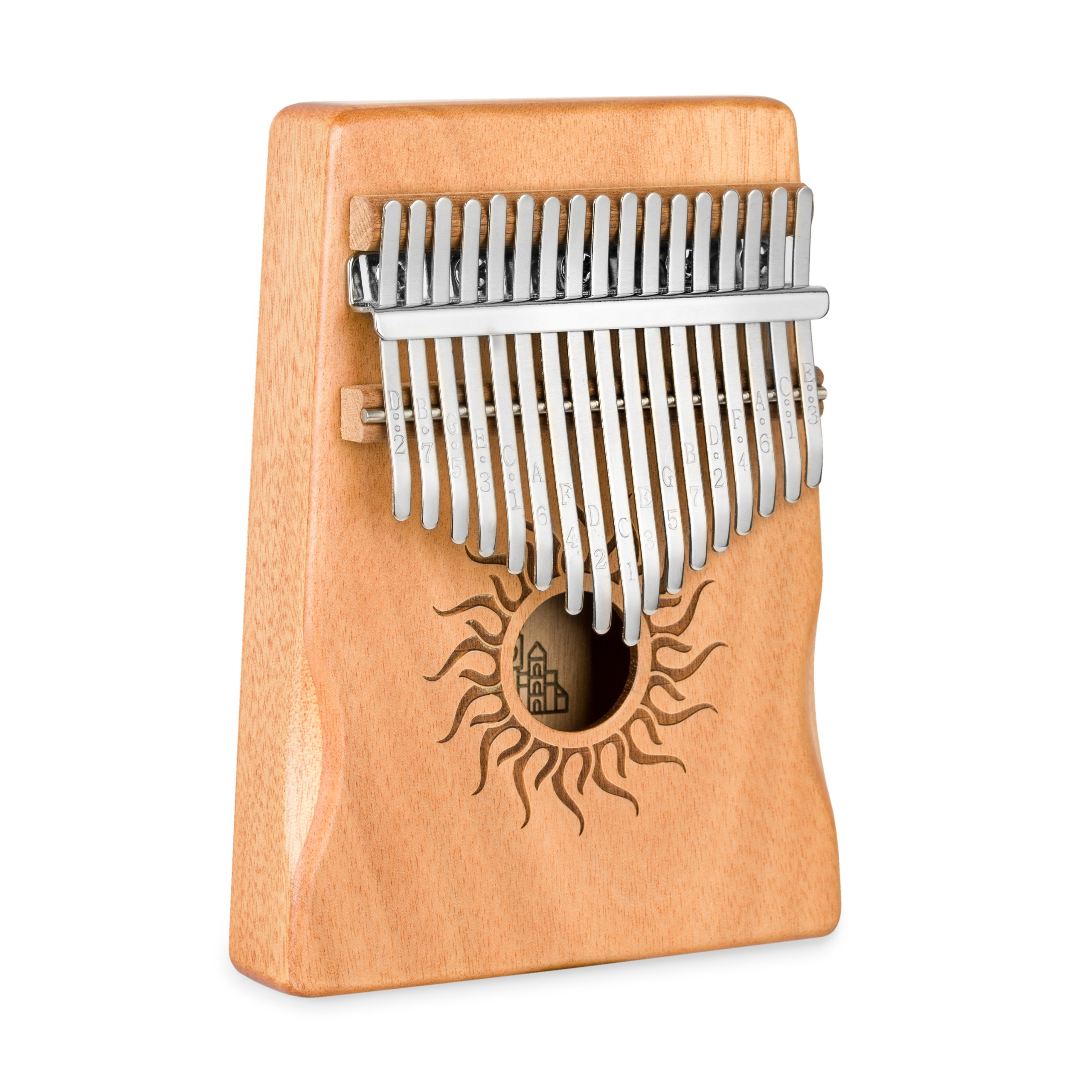 Retropolis DREWNIANA kalimba mahoń ETUI TWARDY FUTERAŁ PIANINO Wystrojona Marka bez marki