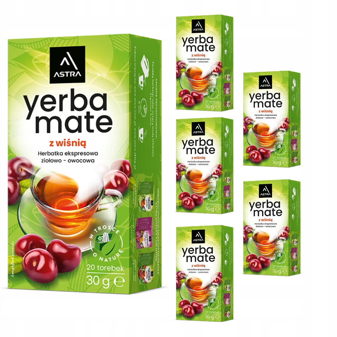 Herbata ekspresowa Astra Yerba Mate z wiśnią PAKIET