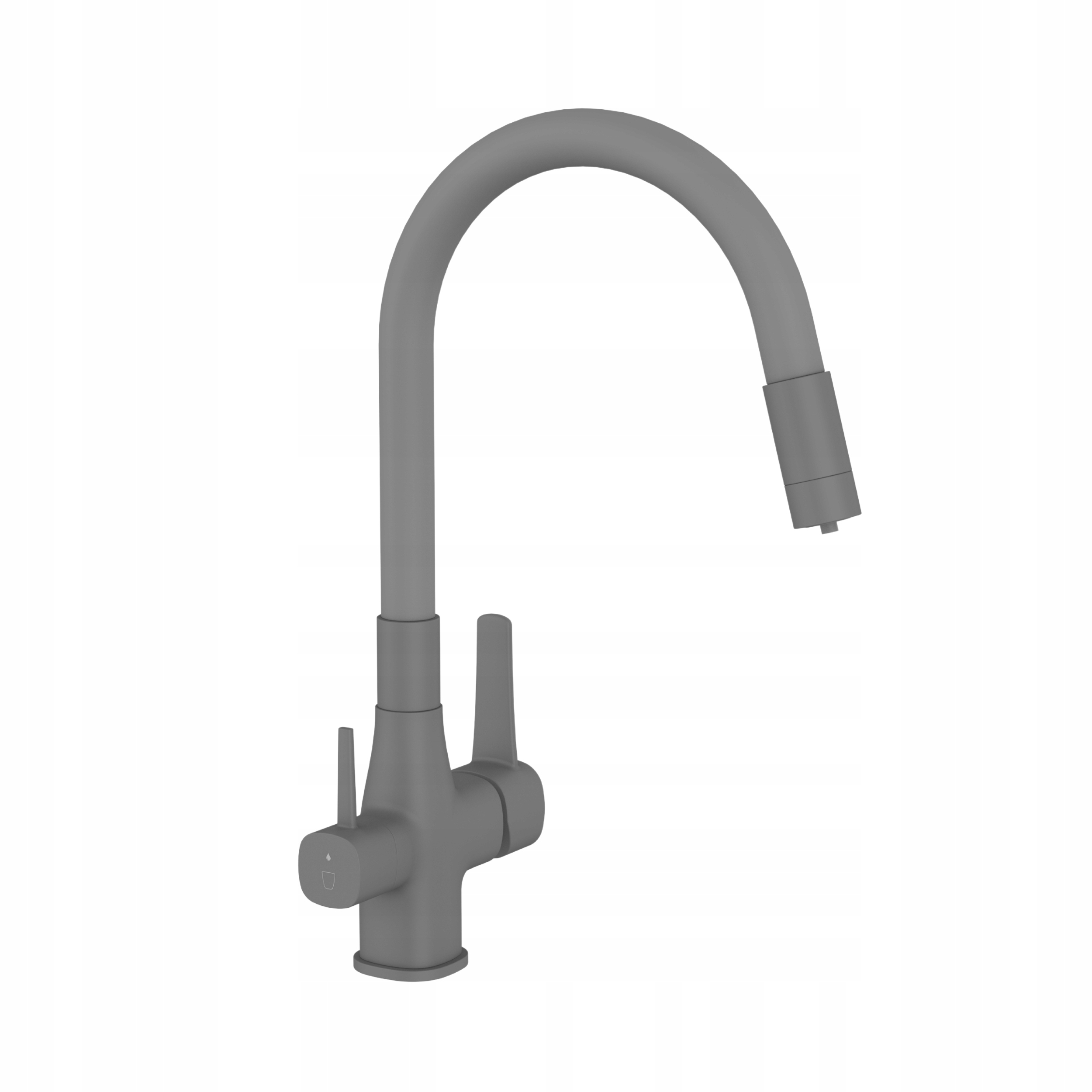 Umývadlová Batéria S Glamour Filtrom Invena Trend, Šedá