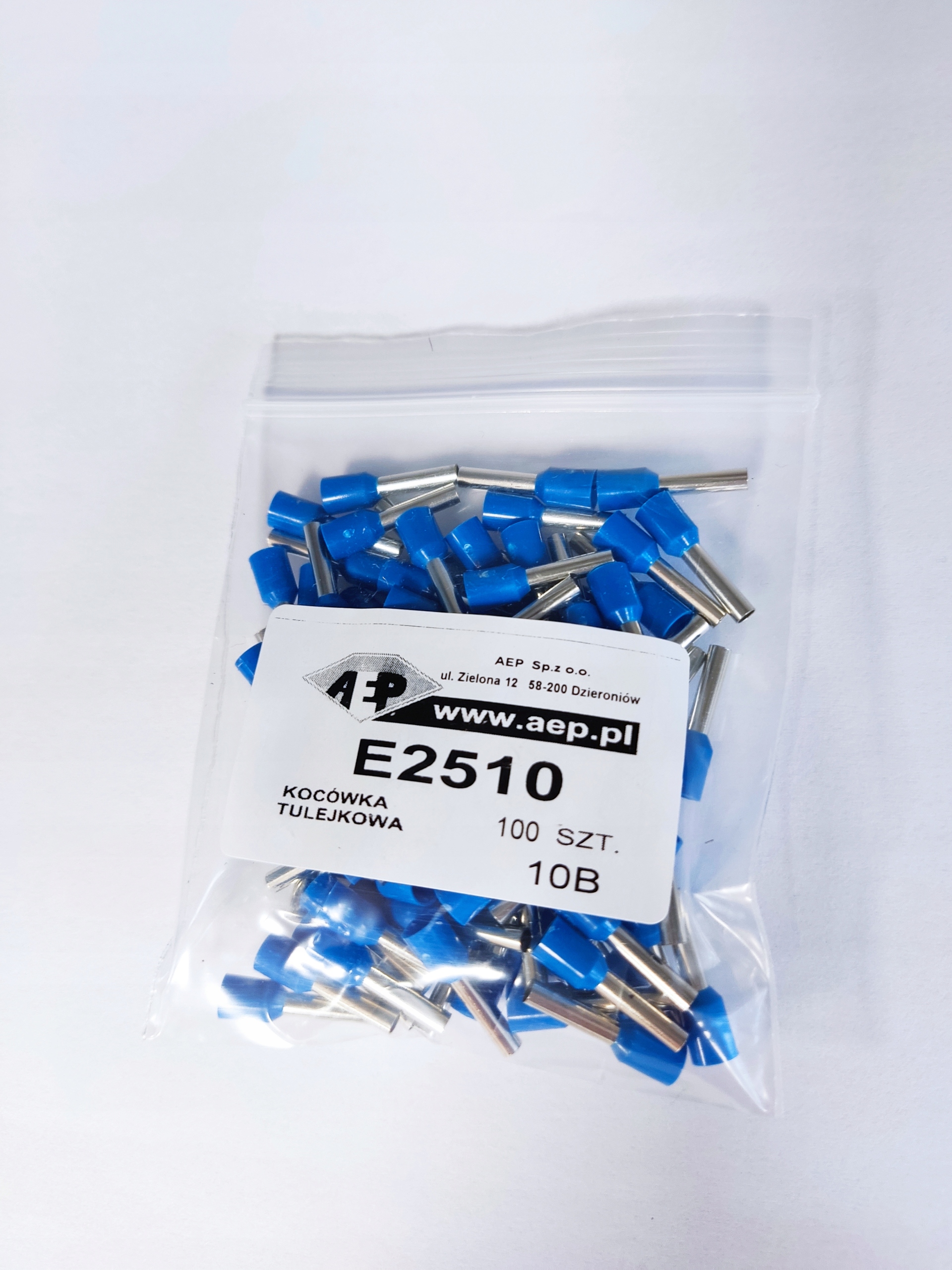 

Tulejka Izolowana Kablowa Tulejki Niebie 2,5mm 100