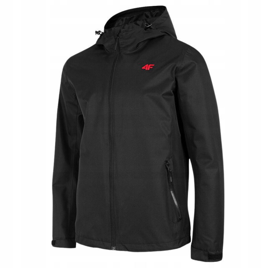 KURTKA MĘSKA 4F WIOSENNA PRZEJŚCIOWA SPORTOWA NA CO DZIEŃ SOFTSHELL Kolor czarny