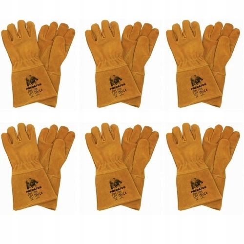 REKAWICE SPAWALNICZE OCHRONNE SKORA KEVLAR X 6 PAR