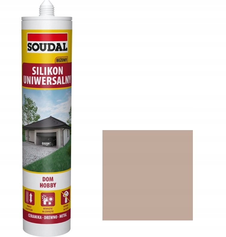 SOUDAL SILIKON UNIWERSALNY BEŻOWY 280ml