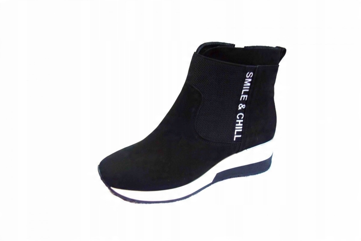 

Skórzane Sneakersy botki koturn 5 cm Polar 41