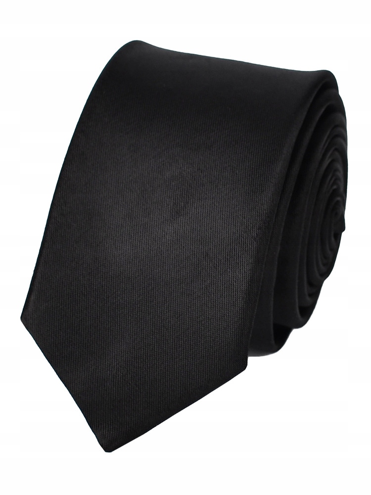 

Krawat Gładki Czarny Śledź Śledzik L