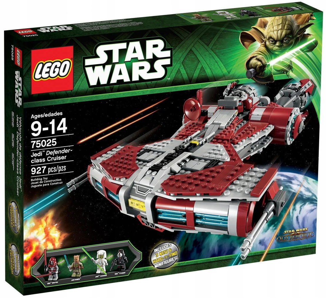 Lego 75025 Star Wars Jedi Defender-class Cruiser old Republic Nová Sada