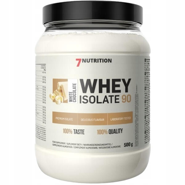 7Nutrition Whey Isolate 90 protein izolát Wpi 500 g bílá čokoláda