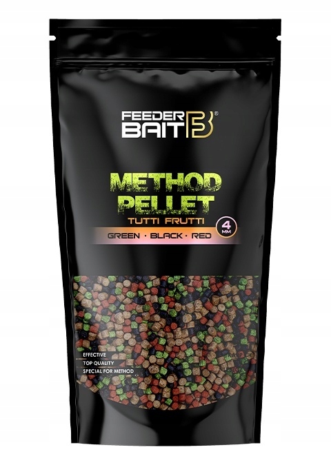 Feeder Bait Method Pellet 4mm Tutti Frutti Green Black Red