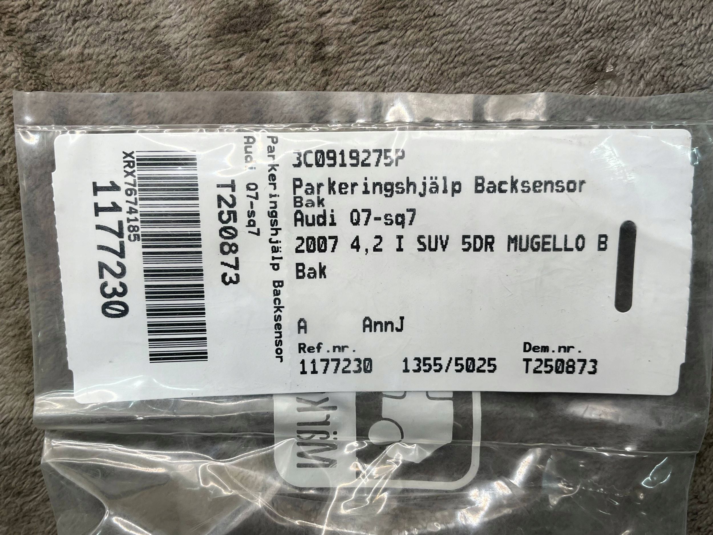 Sensor Parken PDC Volkswagen PASSAT B6 3C0919275P !J