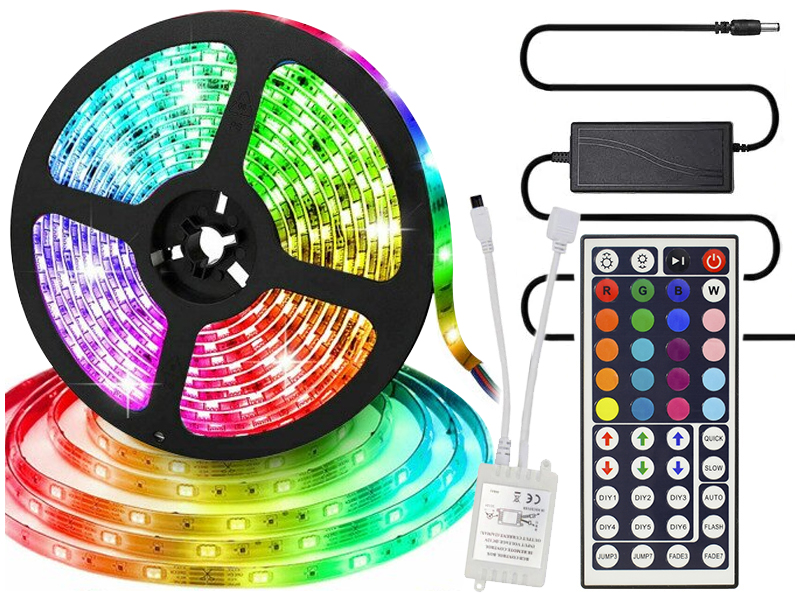 

Kolorowe ledy Led R+g+b z pilotem do oświetlenia